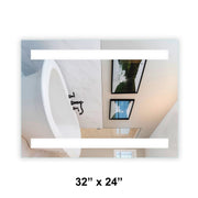 LED Mirror (Front-Lighted Bars) 24" x 32" (or 32" x 24")